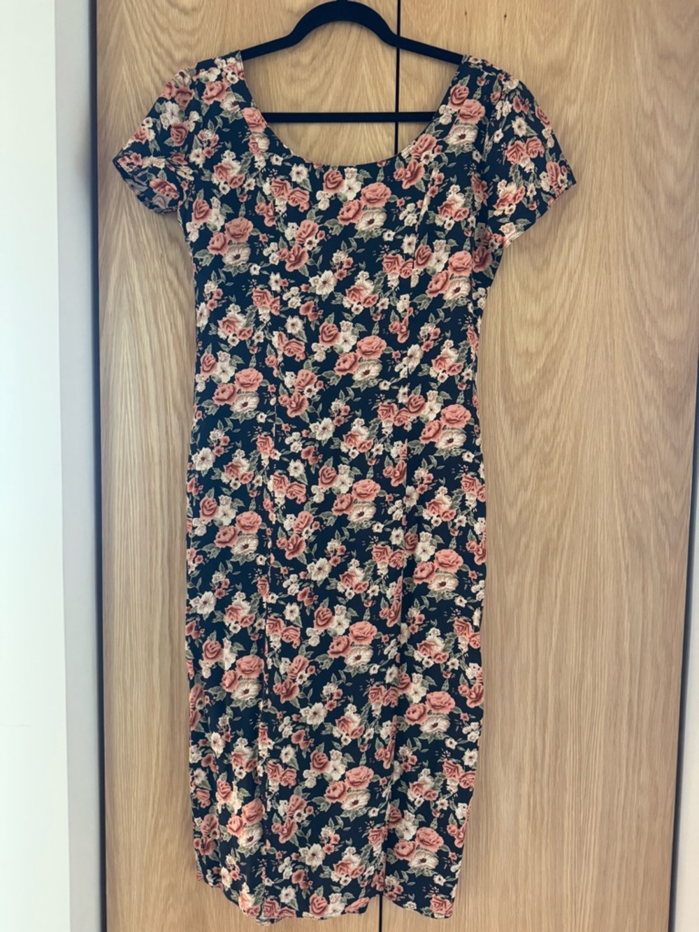 Vintage 90s Floral Midi Dress
